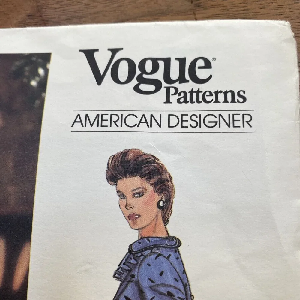 Vintage Vogue Sewing Pattern 1479 American Designer Albert Nipon Dress Size 10
